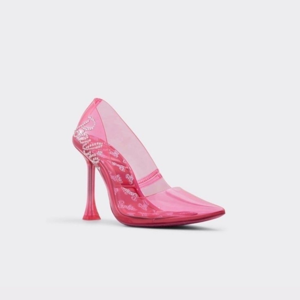 Aldo‎ x Barbie Barbiestessy Pink Rhinestone Malibu Dreamhouse Pumps Heels New - Picture 3 of 12